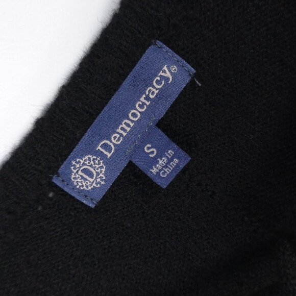 NWT DEMOCRACY Pullover Top Sweater V neck Tie STYLE B6092CKSW Size SMALL - Picture 3 of 11